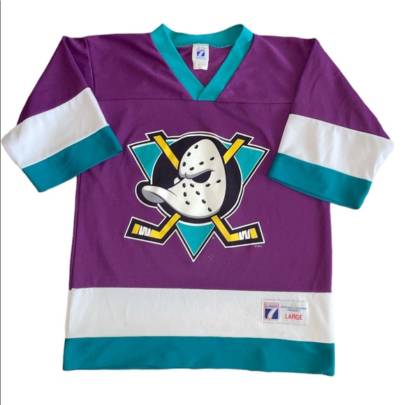 LOGO 7 Other - Vintage Logo 7 Mighty Ducks Hockey Jersey Youth Size Large